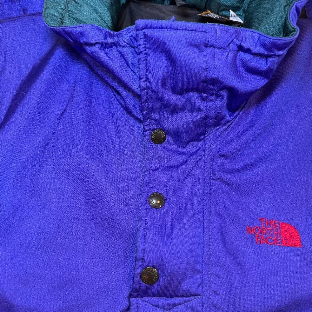 Vintage 90s NORTH FACE Colorblock Belted Ski Jacket Windbreaker M